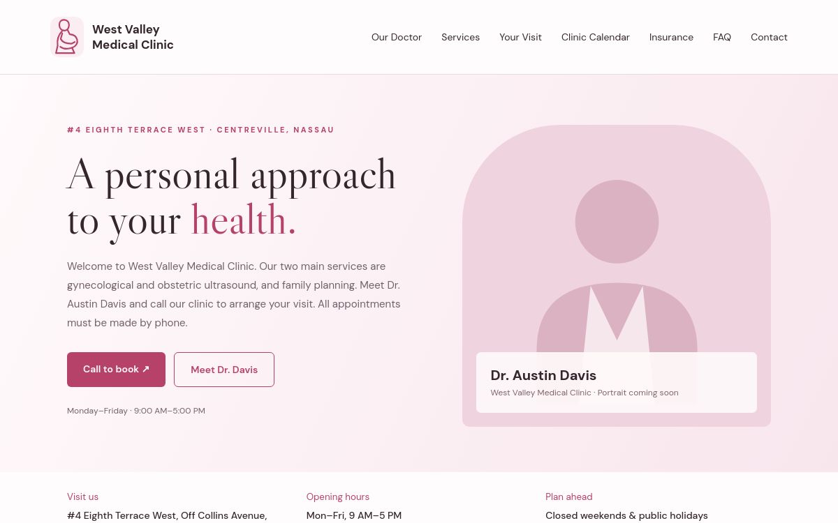 West Valley Medical Clinic website preview